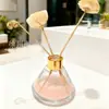 Botella Vacía Difusor de Aromas de Ratán sin Llama, Botella Difusora de Aroma de Alta Gama de 100 ml, Botella de Vidrio Difusora para Decoración de Dormitorio, Creativa