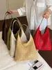 Bolso Tejido Hueco de Gran Capacidad Estilo Relajado Shuai Mi Home para Mujer 2026 Nuevo Bolso de Hombro Bolso Tote de Moda para Viajar al Trabajo