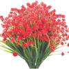 Simulação transfronteiriça camélia grama de primavera flor artificial de plástico para exterior arbusto à prova de UV decoração de jardim interior exterior