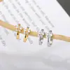Pendientes de Mariposa Novedosos Chapados en Oro de 18 Quilates Transfronterizos Pendientes de Mariposa para Mujer Pendientes Pendientes Zirconia Pendientes Decorativos Fábrica en Stock