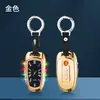 Hc Llavero con Esfera Nueva Encendedor de Carga Silenciosa Encendedor a Prueba de Viento Reloj Conveniente Encendedor de Hilo de Tungsteno