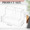 Organizador de mesa e porta-canetas mais vendido internacionalmente, porta-canetas de acrílico transparente, caixa de armazenamento de lápis, dispensador de lápis para sala de aula