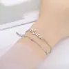 Pulsera Delgada de Doble Capa con Letra 'Mama' Estilo Europeo y Americano Acero de Titanio No se Desvanece Regalo de Vacaciones para Mamá Accesorio de Pulsera Versátil
