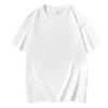Camiseta de Manga Curta Tops Masculinos Roupas Transfronteiriças Roupas de Trabalho Publicidade Camiseta Cultural Atacado 180g Algodão Penteado Cor Pura
