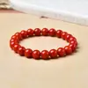 Pulseira Otimizada de Ágata Vermelha do Sul Imitação Natural Atacado Pulseira de Contas de Calcedônia Vermelha do Sul Contas de Ágata Vermelha Persimmon para DIY