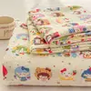 Lençol de algodão macio e fofo em dupla camada de gaze, peça única, conjunto de três peças de algodão lavado, capa de edredom para quarto, cama de casal, dormitório estudantil
