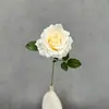 Flor de simulação rosa única mesa sala de estar casa flor decorativa flor artificial luxo leve adereços de fotografia transfronteiriça arranjo de rosa de casamento