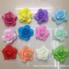 Flor de Espuma Rosa Flor Cabeza Planta Verde Artificial Flor Falsa Estilo Pico de Pollo Flor Flor de Rosa de Espuma Hecha a Mano DIY Ramo