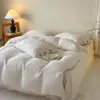 Juego de Cuatro Piezas de Algodón Waffle Primavera y Otoño Clase A Estilo Fresco B&B Algodón Lavado Sábana de Algodón Puro Sábana Ajustable