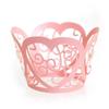 Copo de Papel Formato Coração Transfronteiriço Casamento Batizado COPO BOLO Forma para Bolo de Caneca Borda de Cupcake Papel com Renda a Laser
