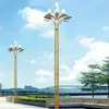 Lámpara de Poste Alto LED con Forma de Flor de Loto Estilo Chino para Plaza Exterior Paisajismo Lámpara de Calle Zhongshan
