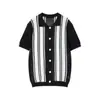 Camisa polo masculina de manga curta com lapela, camiseta da moda para o verão, versão coreana, slim, nova camiseta para combinar 2025