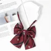 Pajarita de Plumas Femenina Uniforme Jk Color Sólido Estilo Academia Camisa Accesorios de Uniforme Escolar Traje de Marinero Decoración de Lazo Accesorio de Moda