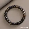 Bodhisattva ajedrez madera de agarwood hombres material viejo círculo único 2.0 pulsera cuentas Wen jugar agujero pequeño pulsera de rosario 108 mujeres