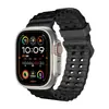 Nueva Correa de Silicona para Apple Watch S5/6/7/8/9/10 con Agujeros Hebilla Doble Color Sólido Correa para Reloj Deportivo