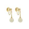 Antigo compacto elegante redondo pingente brincos feminino elegante simples high-end sentido mosquito incenso placa orelha clipe