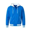 Chaqueta de béisbol estilo americano personalizada, chaqueta con capucha talla europea para ventas transfronterizas, bordado personalizado y logo impreso disponibles
