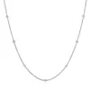 Collar de clavícula de acero de titanio chapado en oro de 18 quilates para mujer, cadena de hueso de serpiente con cuentas redondas de estilo frío simple, de moda europea y americana, combina con todo.