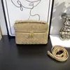 Bolsa para Fiambrera Tejida a Mano con Escarcha de Otoño Bolso de Mano de Moda de Gama Alta Bolso Cruzado para Fiambrera Bolso de Hombro Único para Mujer