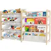 Estantería de almacenamiento de varios niveles para juguetes infantiles Estante de clasificación de juguetes para jardín de infantes Estante organizador móvil de varios niveles
