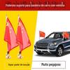 Bandeira de Carro com Ventosa base grande haste de bandeira de carro bandeira vermelha de cinco estrelas resistente ao vento para exterior bandeira de carro de alta velocidade atacado