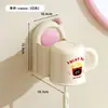 Suporte de parede para escova de dentes e copo, prateleira de parede para copo de enxaguante bucal, armazenamento de escova de dentes elétrica, cabide de copo de dente para banheiro doméstico