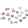 Remate de Aleación Incrustada con Diamantes de Perla, Accesorios de Flor de Concha Imitación de Mariposa, Materiales de Decoración para Uñas, Joyería Hecha a Mano para DIY