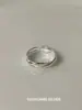 Anillo Retorcido de Plata de Ley S925 con Lazo Souchuang para Mujer Diseño de Nicho Coreano Ins Anillo Versátil de Gama Alta para Dedo Índice