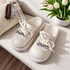2025 Nicho Tendencia Letra Agujero para Correa Zapatos Ropa Exterior Moda Simple Baotou Medias Pantuflas Sandalias Cómodas