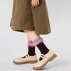 Calcetines ZYZ para niños al por mayor otoño tejido inverso borla moda viento fresco calcetines para niñas combinación de colores calcetines de tubo para niños