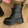 Botines Martin para mujer, nueva colección otoño/invierno 2026, botines cortos con suelas gruesas para realzar la altura, efecto adelgazante, estilo británico, botines de motociclista de tacón alto