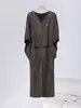 2025 Nuevo Vestido Francés Transfronterizo para Mujer Color Puro Escamas de Pez Plisado Mangas de Murciélago Plateado Caliente Cuello en V Jersey Falda de Longitud Media
