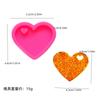 DIY espelho epóxi amor urso pata tamanho osso redondo chaveiro pingente molde vinho vidro assando decoração molde de silicone