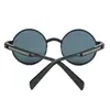 Gafas de Sol para Exteriores de Montura Grande, Redondas, Gama Alta, Delgadas, Sencillas y Versátiles, Mismo Estilo que las Estrellas 131 2389