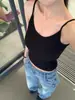 Alça Fina Ajustável Body Slim Fit Verão Feminino Cor Sólida Básico para Usar por Baixo Colete Spice Girls Slim Fit Anti-reflexo para Usar por Cima