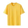Camiseta de Algodão Puro de Alta Qualidade 260g com Ombros Caídos, Gola Redonda e Manga Curta, Feita Sob Medida para Serviço de Catering, Roupa de Trabalho com Logo Impresso