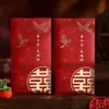 Nuevos sobres duros de mil yuanes con relieve dorado, sobres rojos de boda con un toque de alta gama, cubierta con el carácter "feliz", adecuados para recién casados y compromisos, venta al por mayor