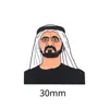 Modelo Quente Transfronteiriço Oriente Médio Emirados Árabes Unidos Retrato do Rei Senhor Esmalte Pintado Emblema Adesivo para Celular Pronto para Entrega