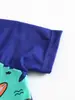 0-6,6-12M,12-18M,18-24M,2-3A traje de baño infantil de tres piezas con gorro dividido