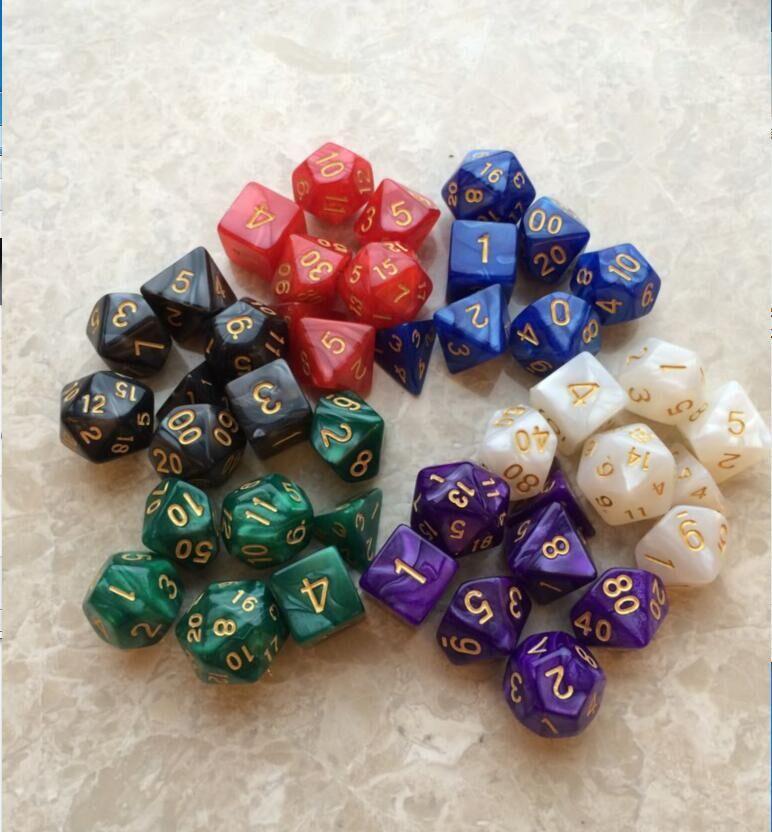 金油珍珠纹多面骰