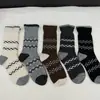 Calcetines de Algodón Otoño e Invierno con Lunares, Estilo Coreano Retro Ins de Moda Calcetines Largos de Otoño, Calcetines de Lana Ondulados, Calcetines de Media Pantorrilla para Mujer