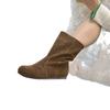 Botas Simples Estilo Britânico Maillard 2025 Verão Novo Estilo Confortáveis Recortadas Respiráveis Solado Rasteiro Sandálias com Aberturas Botas Curtas