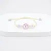 Estilo Lugar Escénico Encaje Estrellado Flor Tejida a Mano Joyería Flor Seca Flor de Cerezo Flor Eterna Piedra Preciosa Cerámica Pulsera