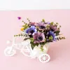 Accesorios para el Hogar Flor Flor Coche Simulación de Flor Juego de Flores Adornos Creativos para Mesa de Sala de Estar Decoración Simple Moderna