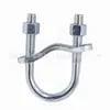Braçadeira de tubo tipo U em aço carbono, zincada branca, braçadeira de tubo em forma de U, M20-M60, para fixação de tubos e conduítes em construção e equipamentos