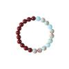 Novo estilo chinês 8MM Pedra Shoushan Areia Dourada Roxa Pulseira Anel Único Espiga Torcido à Mão Retro Pulseira de Cinábrio Joias Atacado