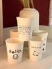 Vaso Desechable Estilo Ins Engrosado Comercial Oficina Patrón de Dibujos Animados Vaso de Papel Hogar Vaso para Leche de Soya Vaso Sonriente para Agua