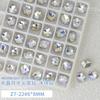 Cristal Azul Luz de Luna uña diamante joyería al por mayor flash amor rectangular mariposa Oval uña Vidrio fondo puntiagudo Pedrería