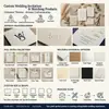 Tarjeta de Invitación de Boda con Relieve Floral 3D, Invitación de Boda Estilo Occidental con Relieve en Papel de Algodón, Personalización de Alta Gama por Fabricante