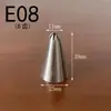 Boquilla para Manga Pastelera Tamaño Mediano M#2D# Acero Inoxidable 304 Sin Costura Herramientas para Hornear Pasteles con Crema En Stock Venta al por Mayor